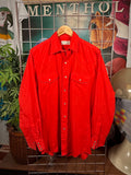 Vintage Sheplers Red Pearl Snap Western Shirt (M)