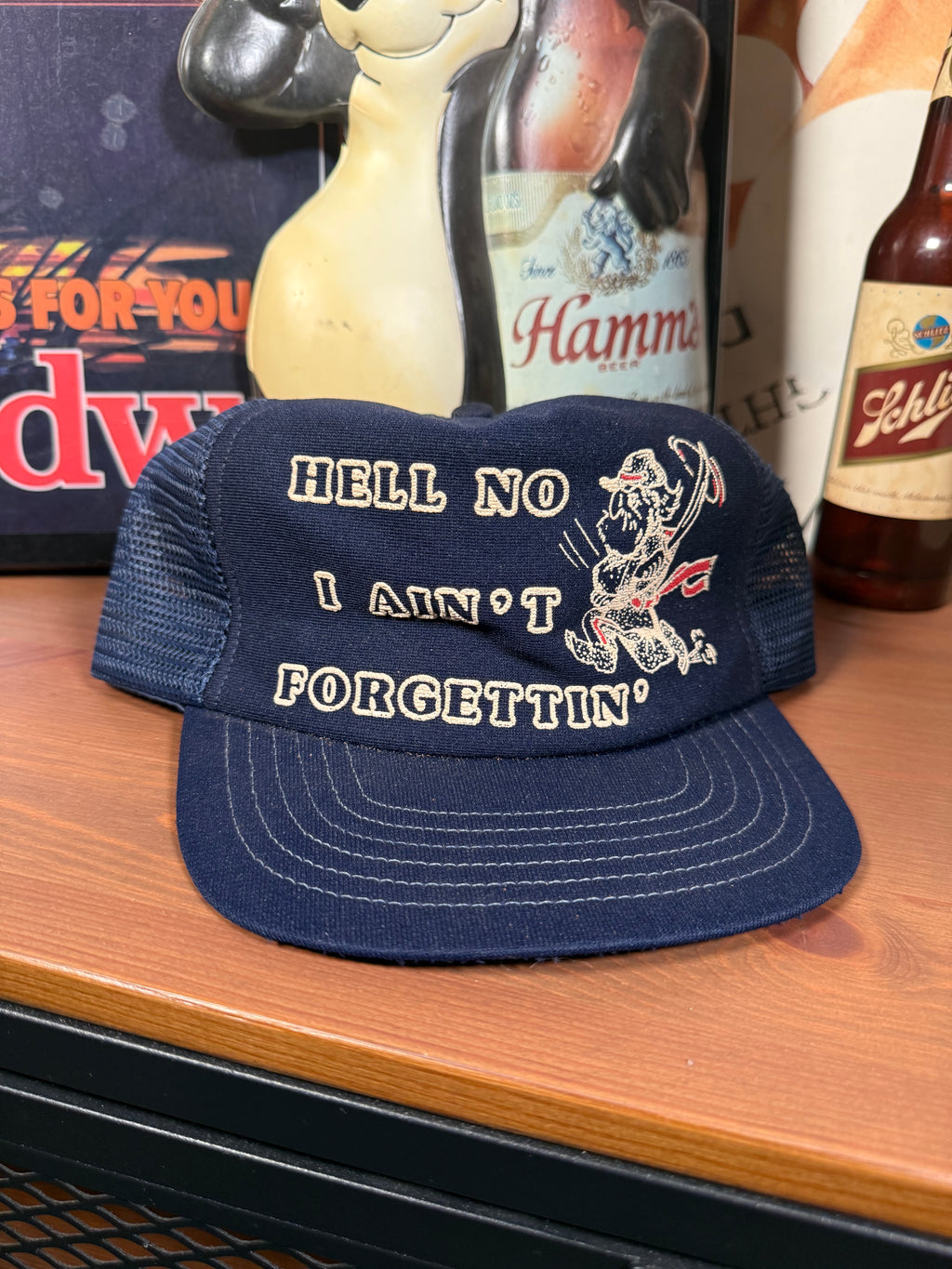 Vintage “Hell No I Ain’t Forgettin” Trucker Hat