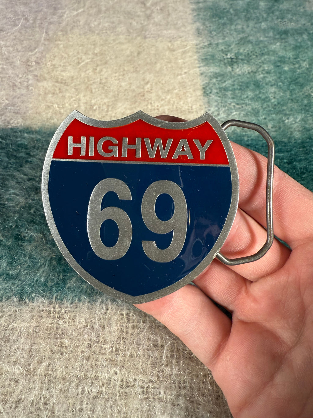 Vintage 2000s Highway 69 Belt Buckle