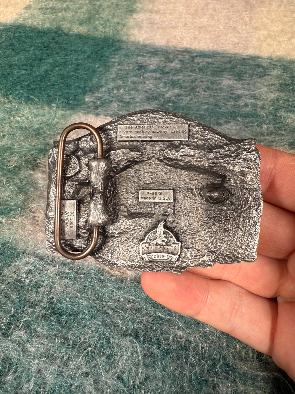 Vintage American Trucker Bound for Glory Belt Buckle