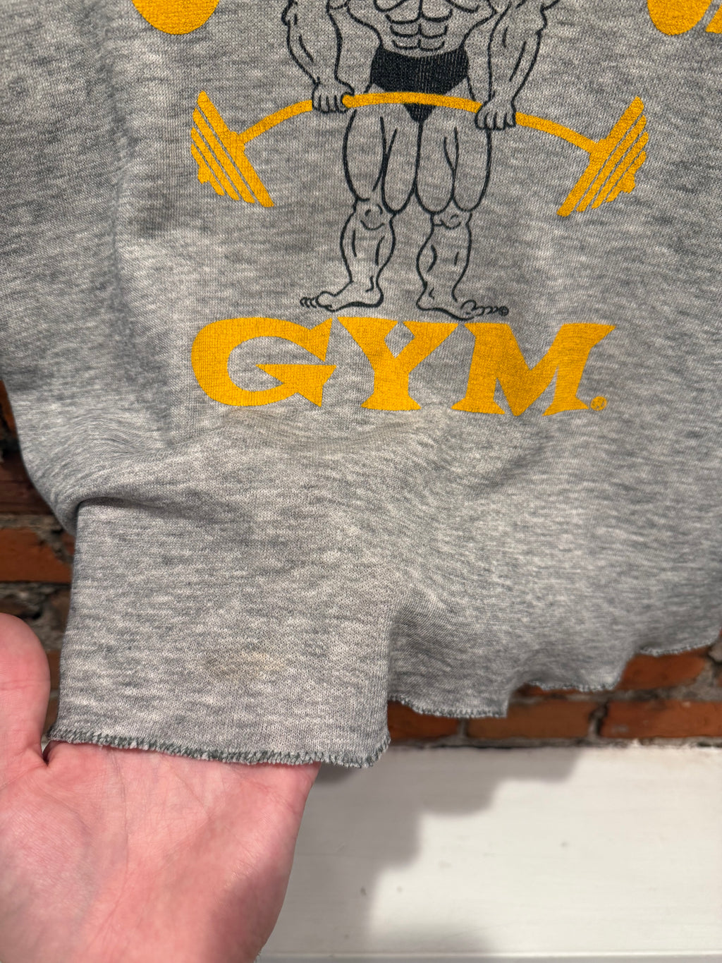 Vintage 80s Golds Gym Cutoff Sweatshirt (M)