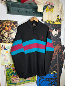 Vintage Olympics Cut and Sew Collared Sweatshirt (S)