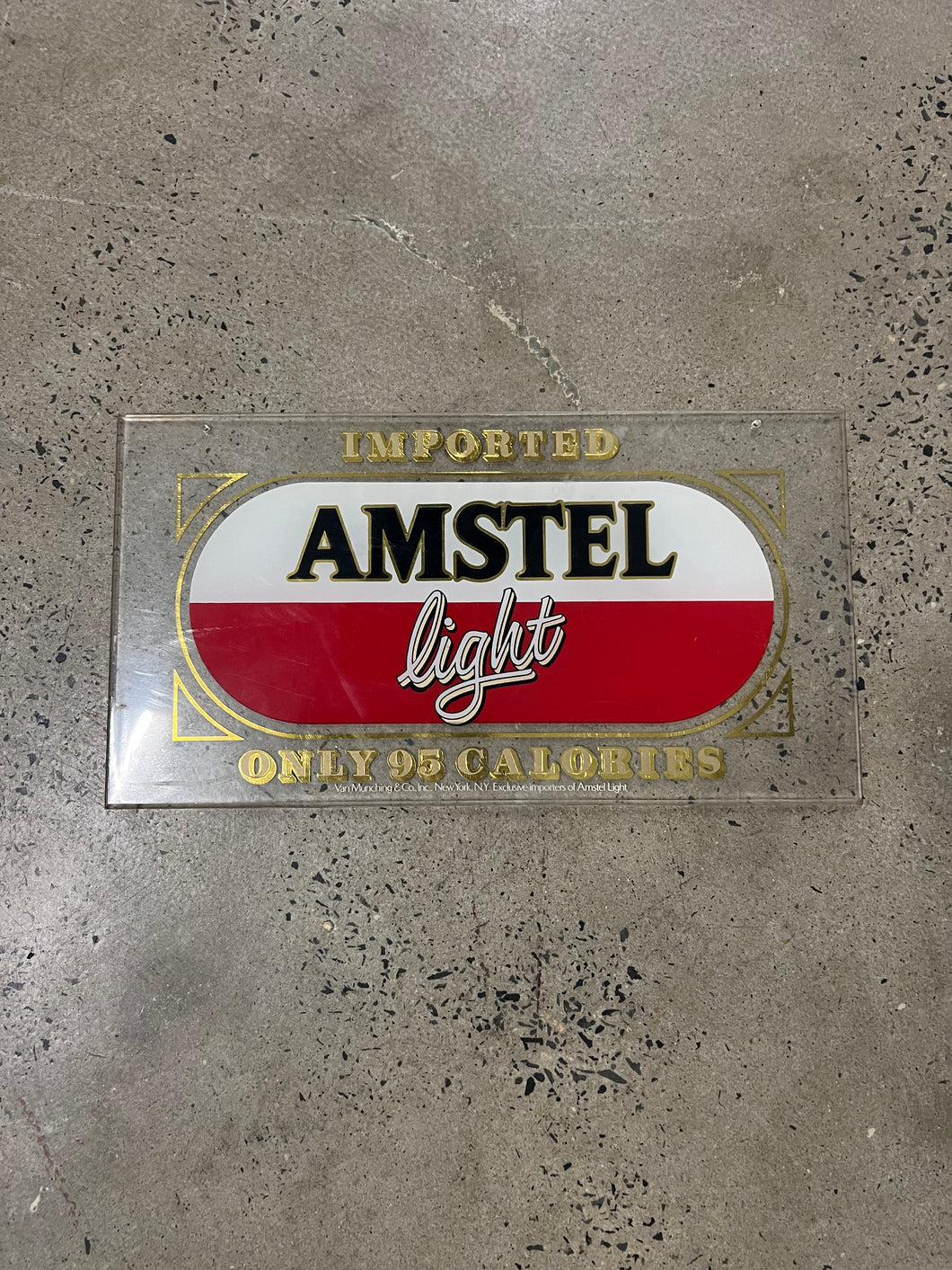 Vintage 80s Amstel Light Beer Sign