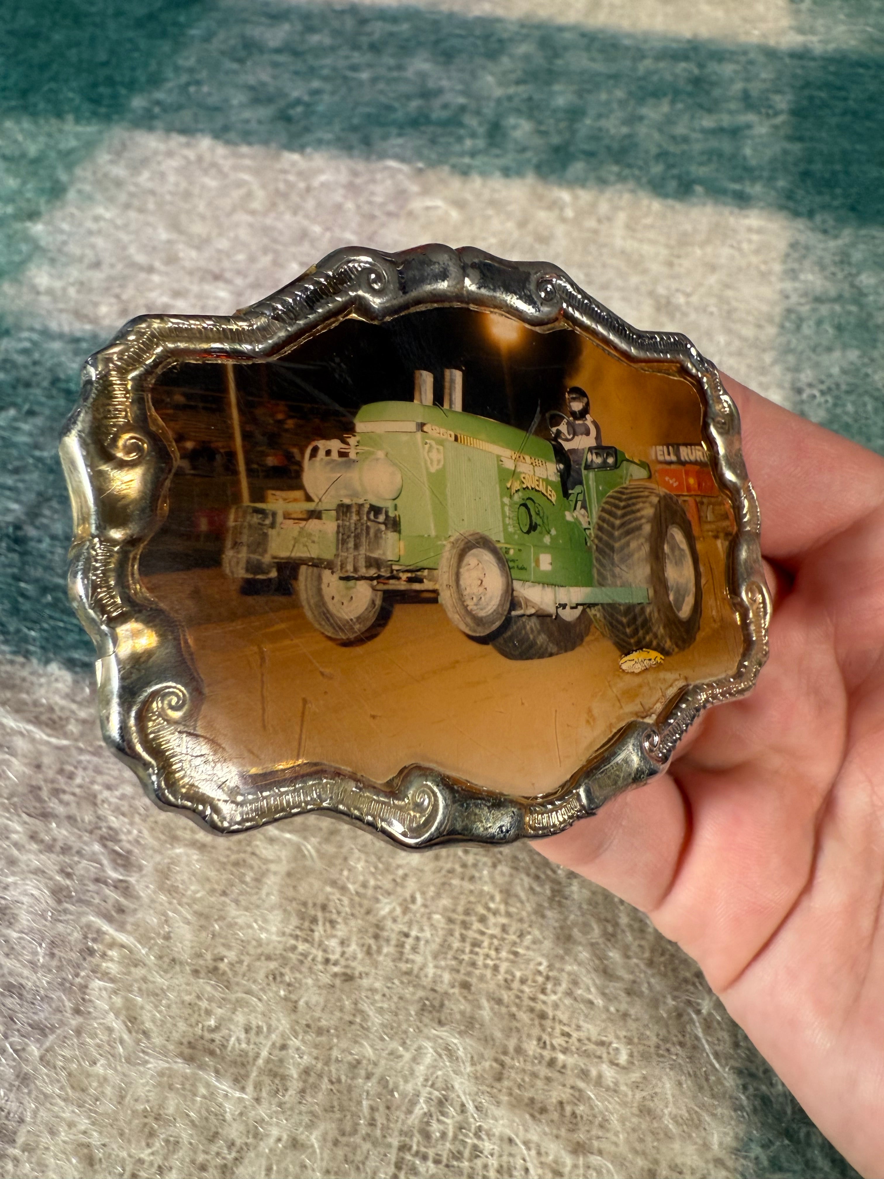 Vintage “The Squealer” Tractor Hot Rod Belt Buckle