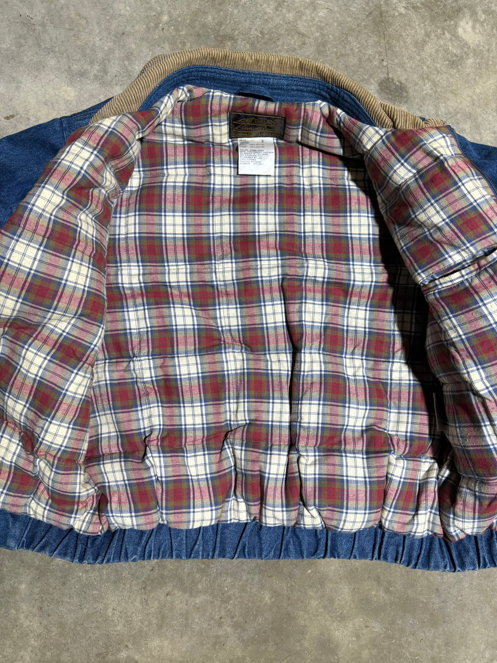 Vintage Eddie Bauer Flannel Lined Denim Jacket (M)