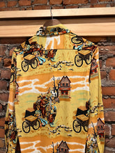 Load image into Gallery viewer, Vintage 70s Oregon Trail Pattern Button Up Shirt (M)
