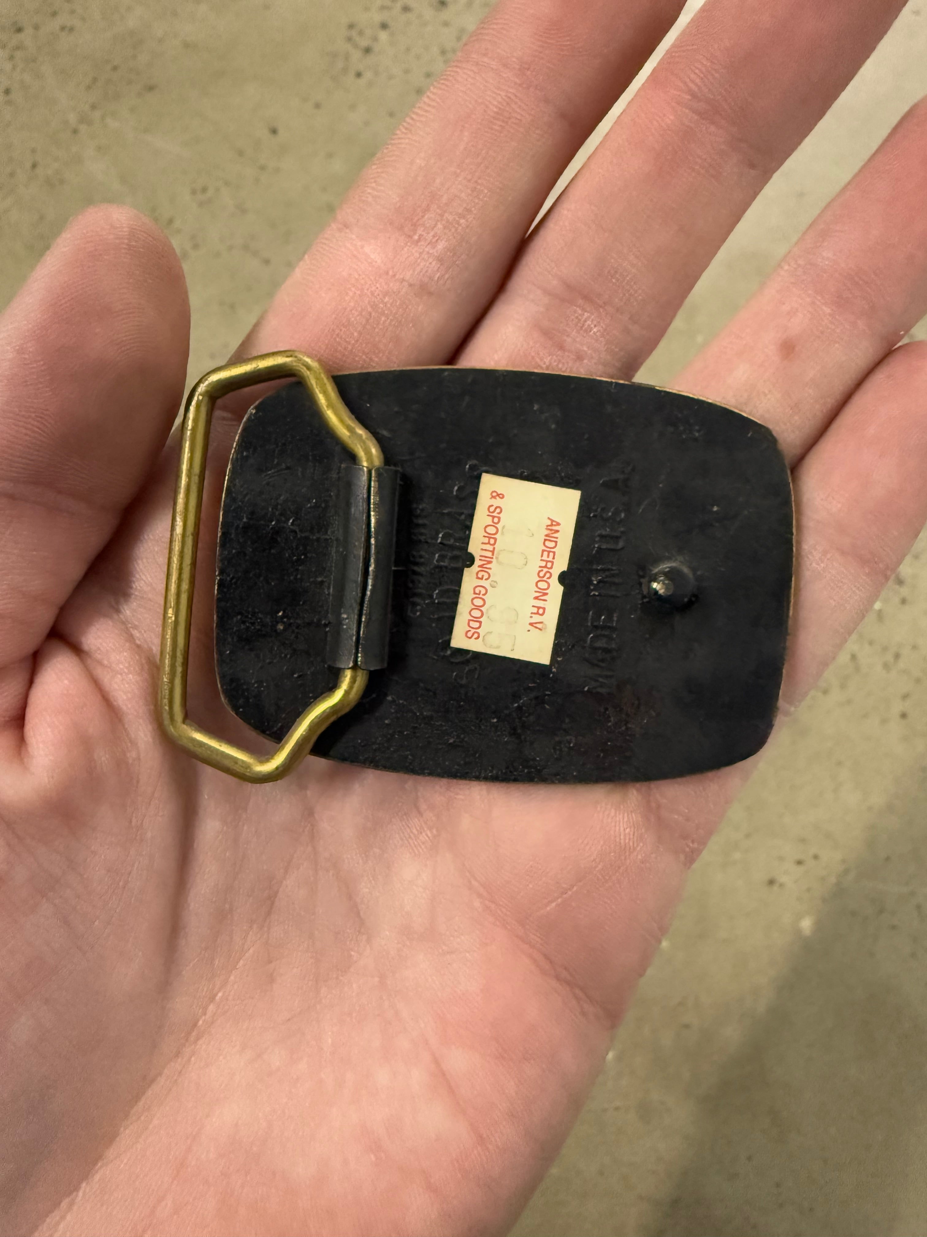 Vintage Bass Brass Belt Buckle