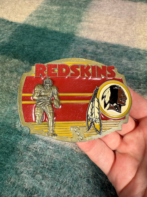 2000s Washington Redskins Multicolor Football Player Belt Buckle