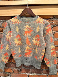 True Vintage 50s/60s Sportswear Moose Knit Sweater (See Measurements)