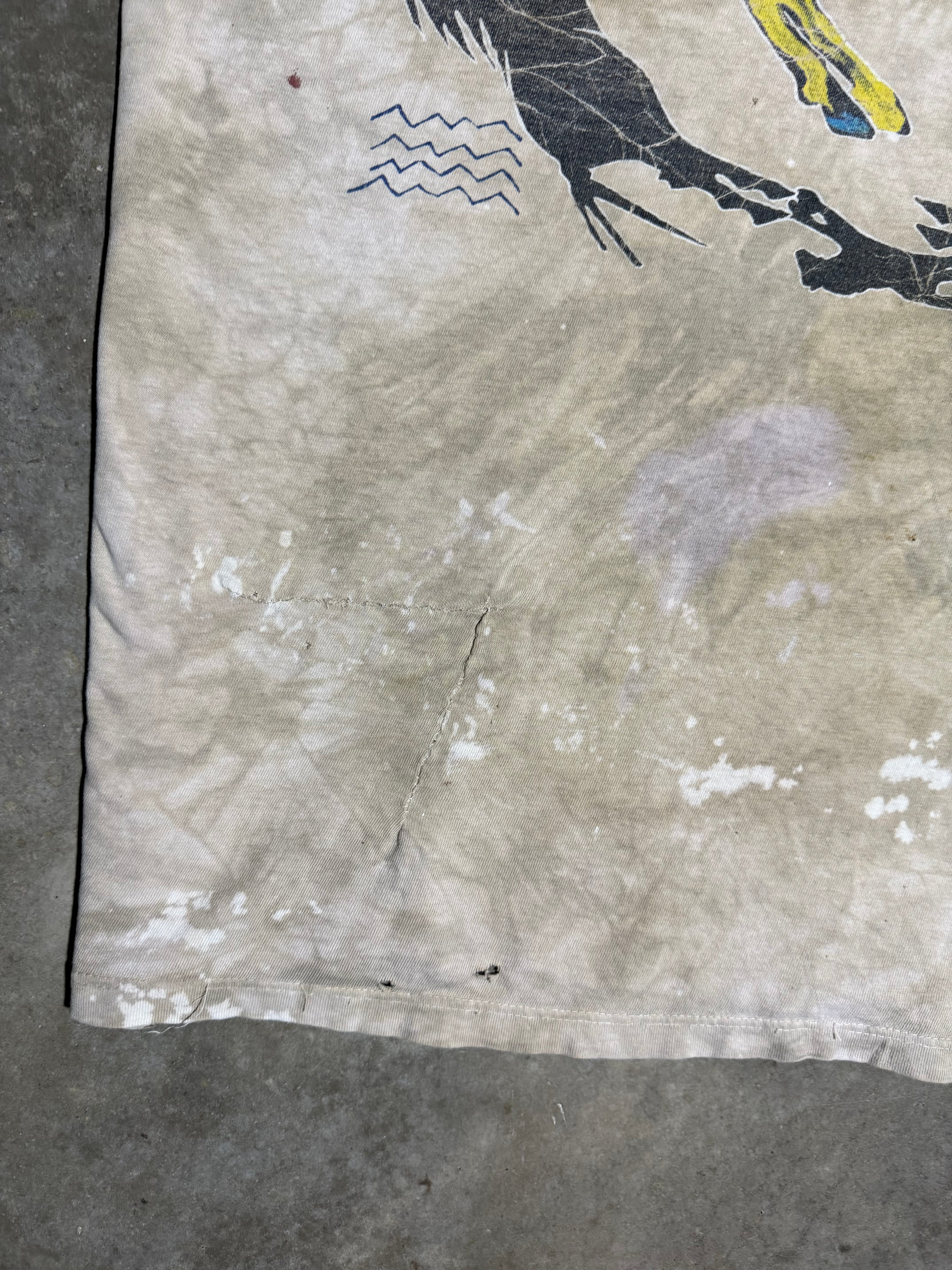 Vintage 90s Running Horse Dyed Distressed T-Shirt (2XL)