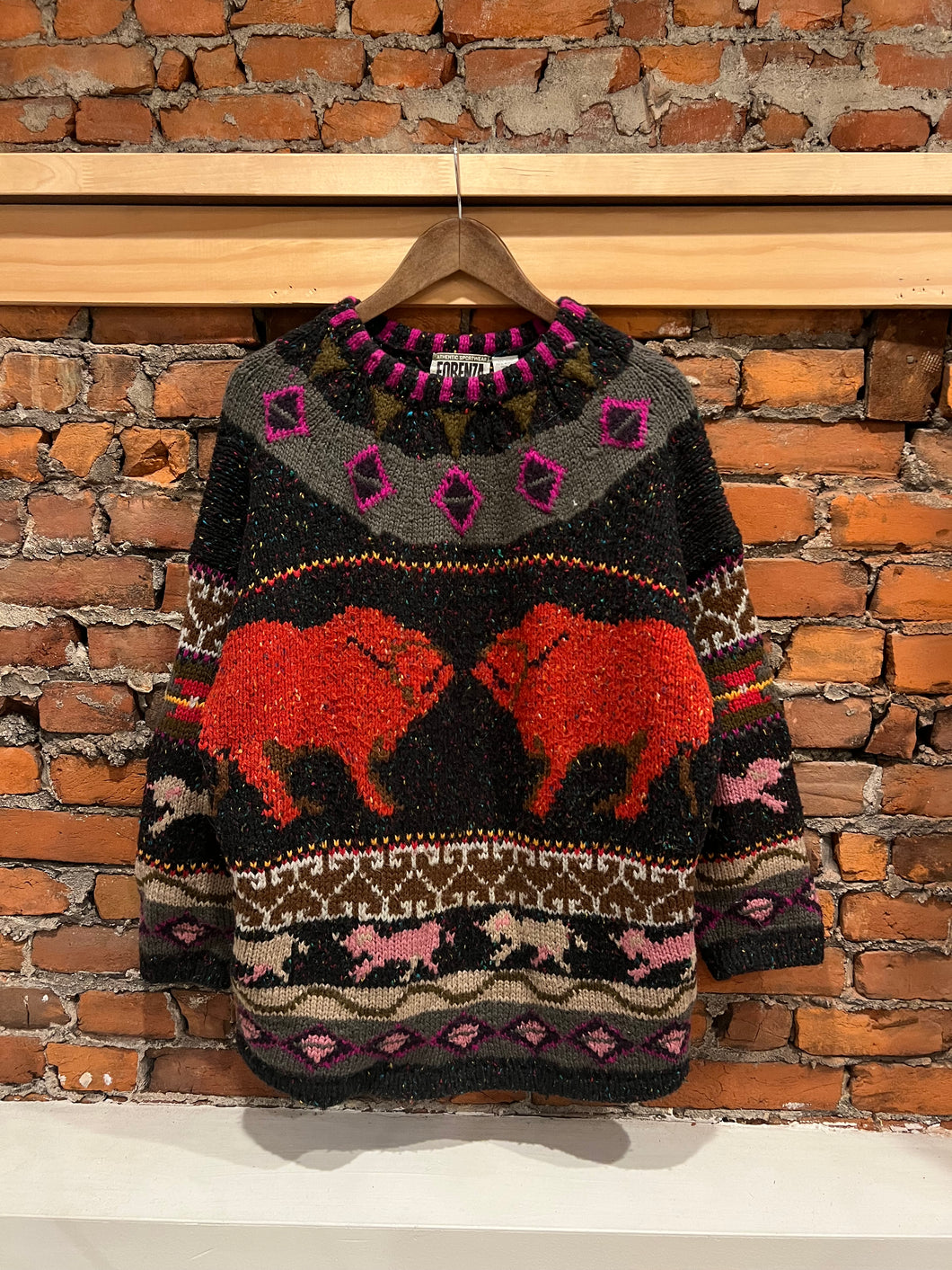 Vintage Forenza Bull Knit Sweater (WM)