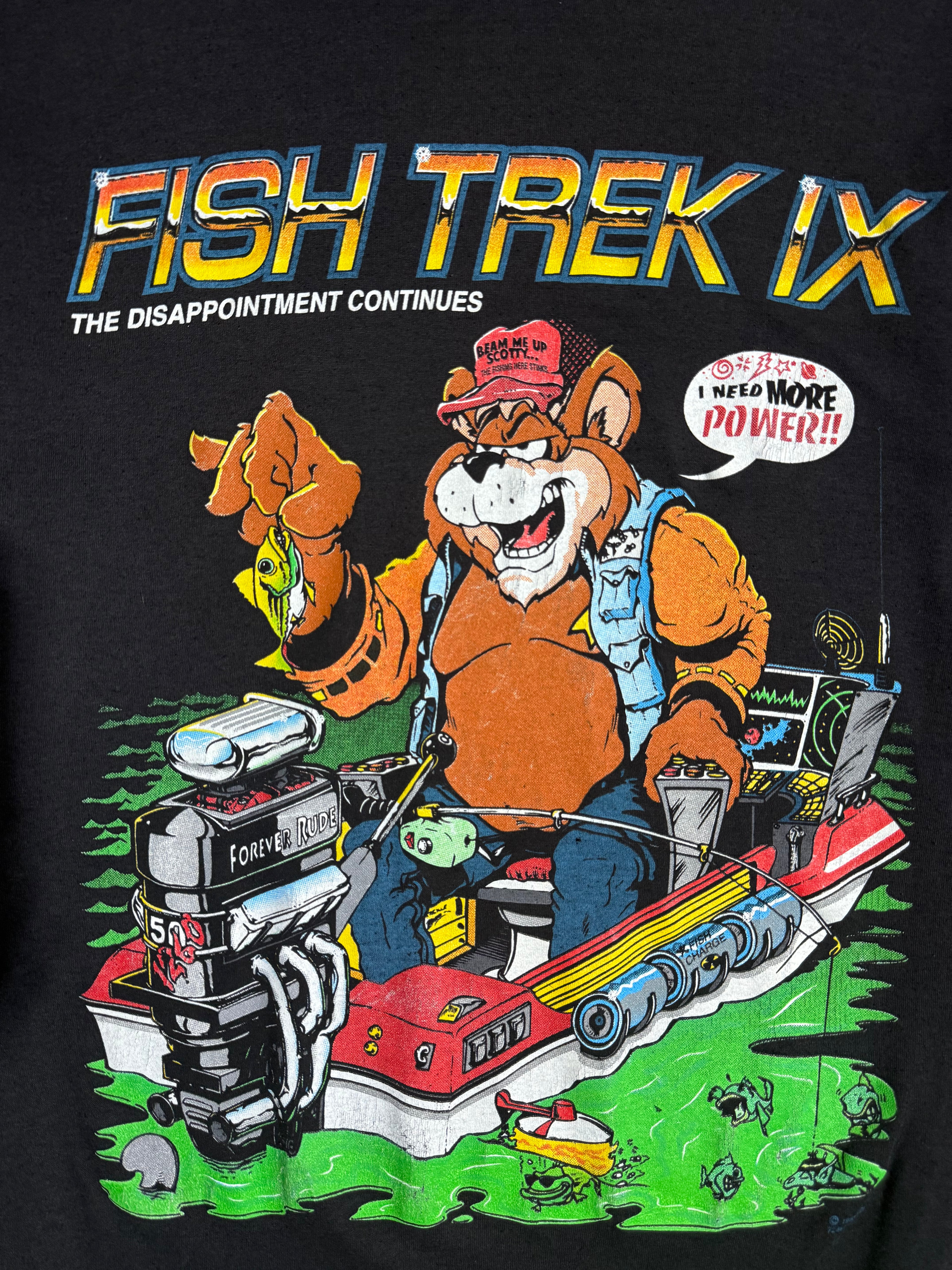 Vintage 1989 Fish Trek IX Fishing Tee (M)