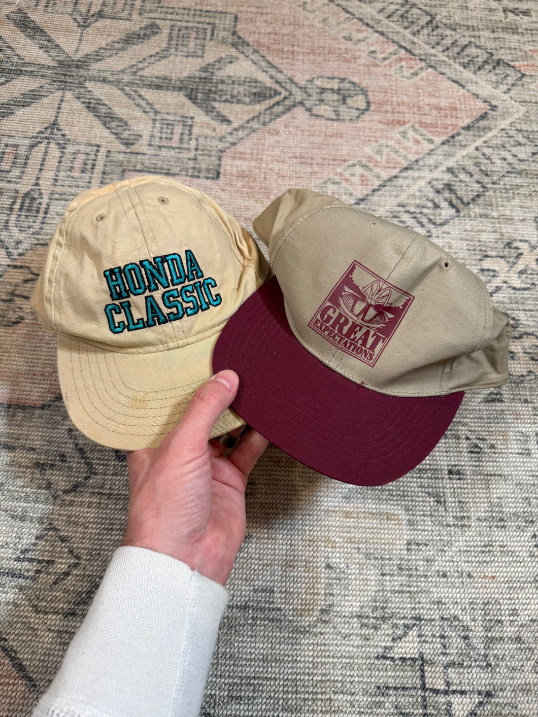 Lot of 2 Distressed Vintage McDonalds Hats