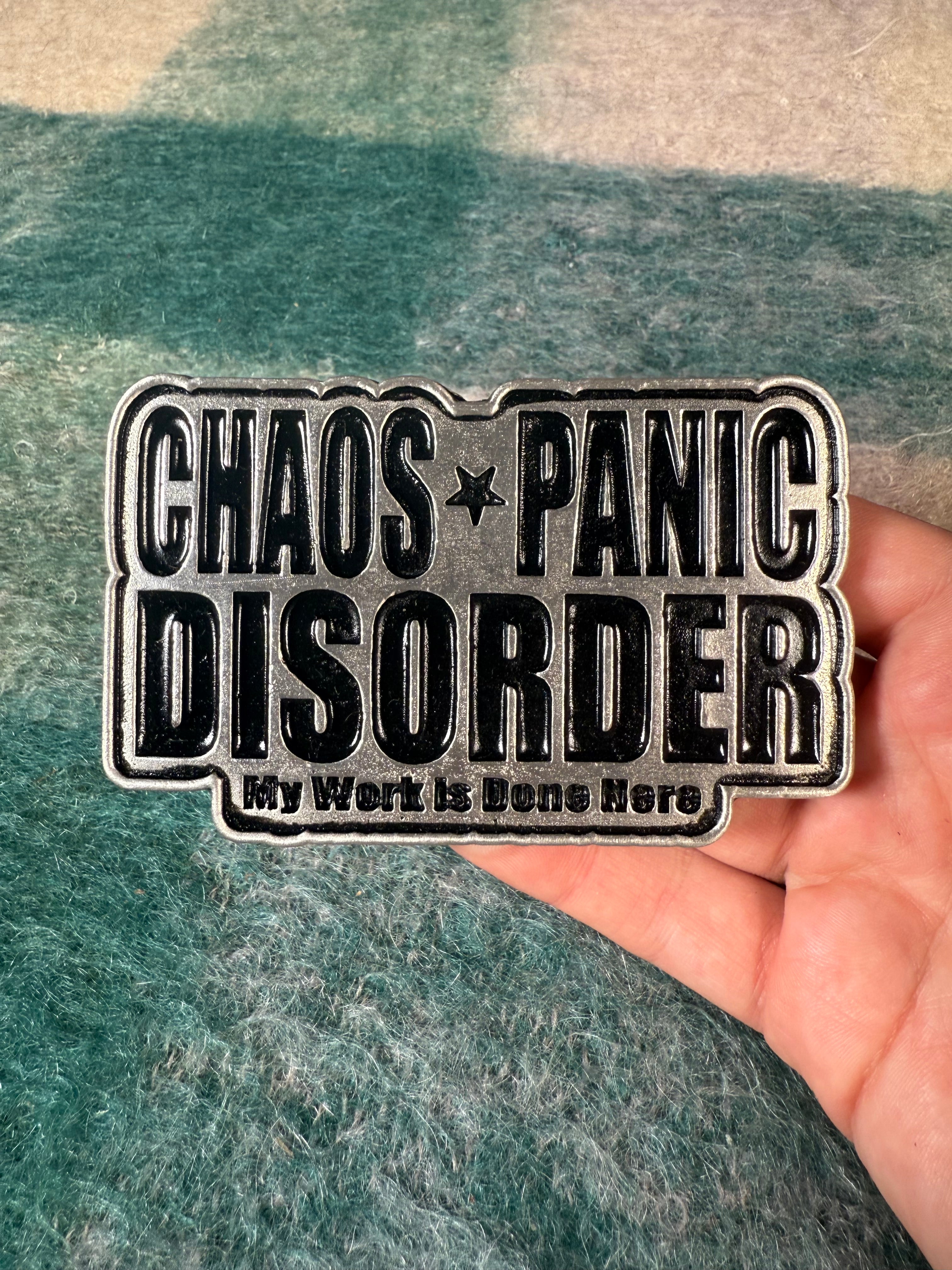 2005 Chaos Panic Disorder Belt Buckle