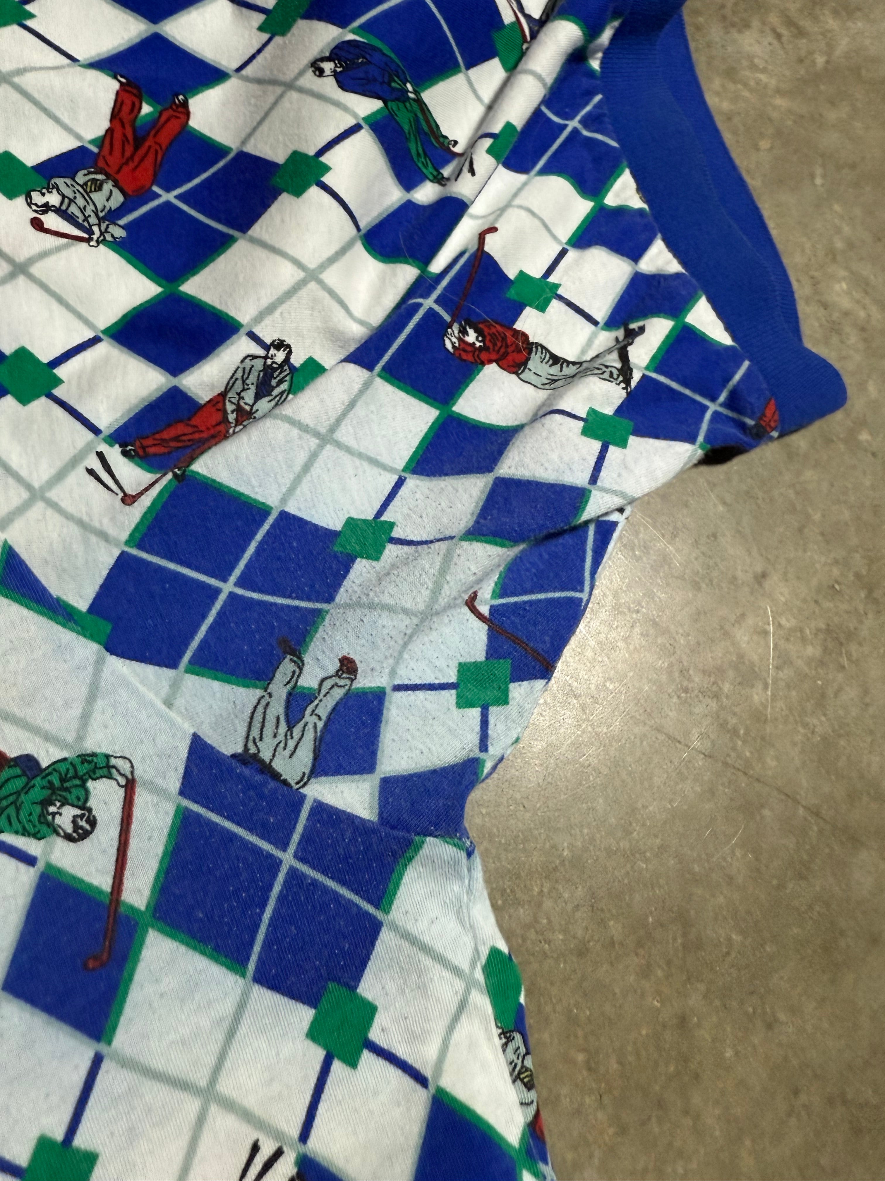 Vintage Players All Over Print Golf Polo (XL)