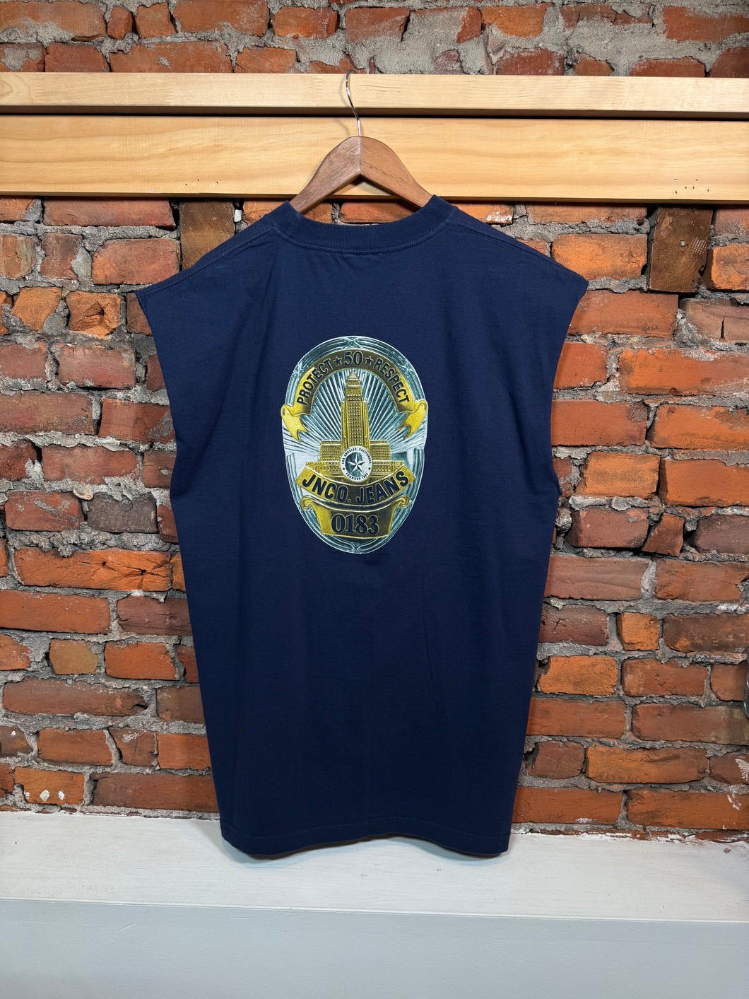 Vintage Jnco Jeans Crime Scene Cutoff Shirt (XL)