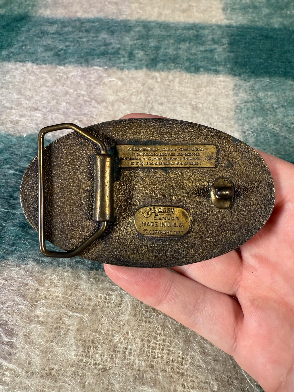 Vintage 1977 Colt 45 Beer Can 3D Belt Buckle