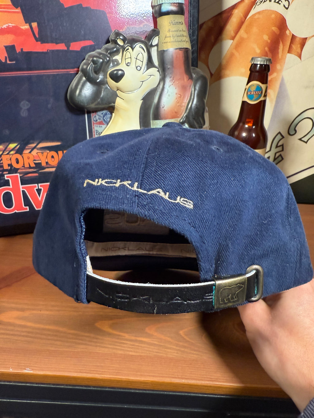 Vintage Nicklaus Golf Leather Strap Hat