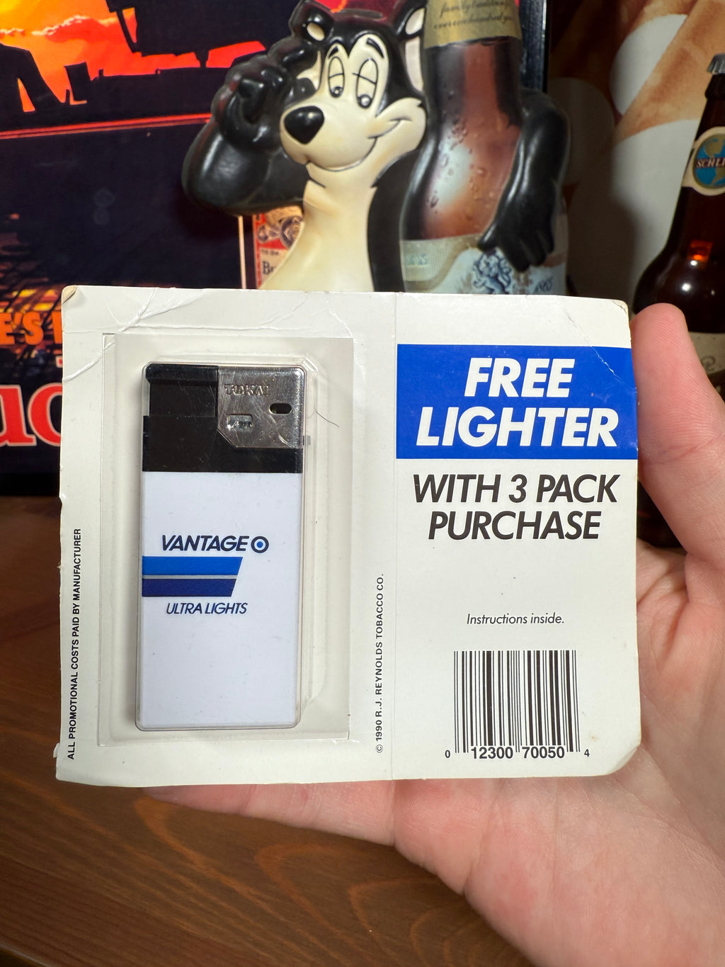 Vintage 1990 Vantage Ultra Lights Unopened Cigarette Lighter