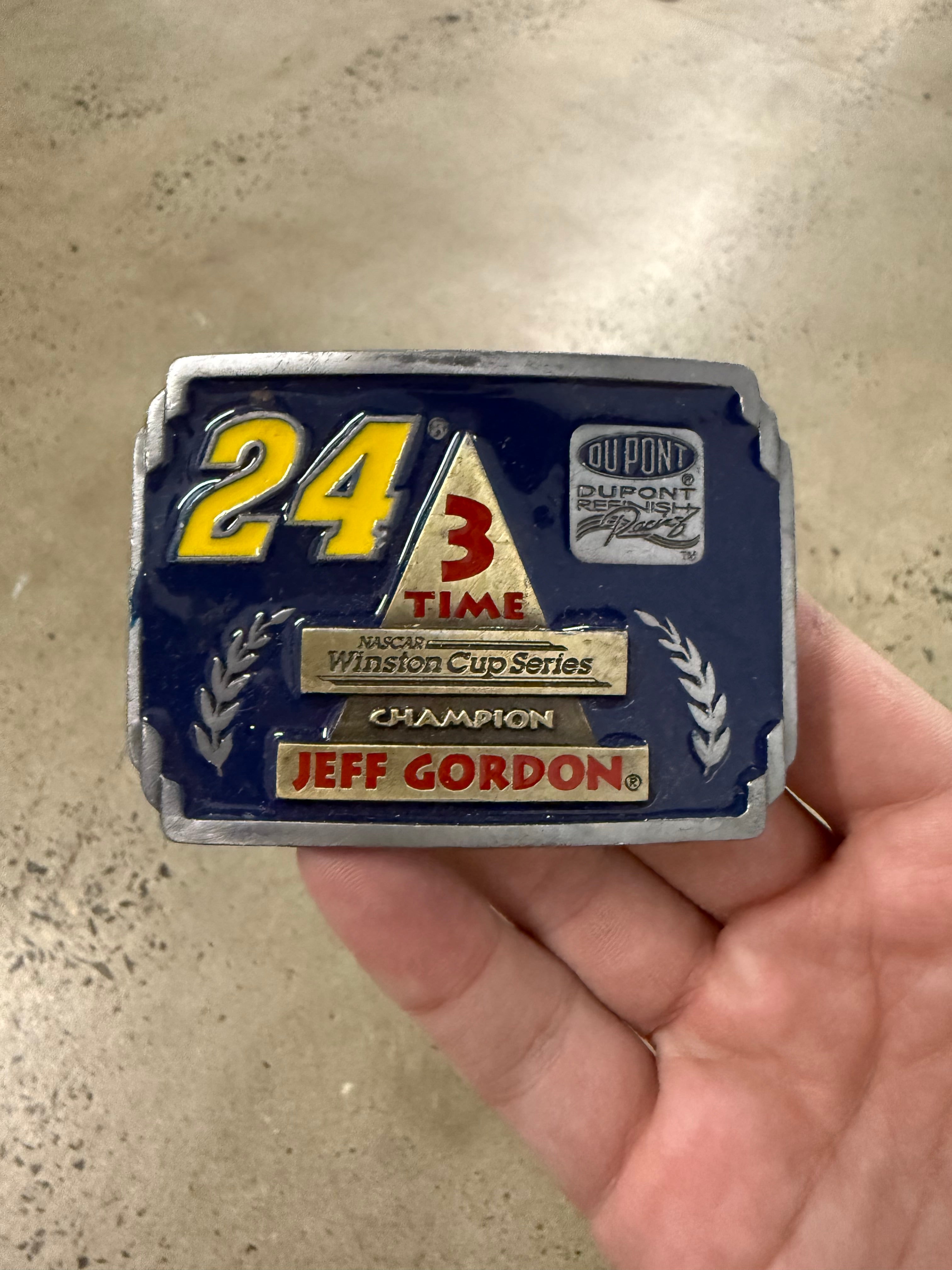 Vintage Jeff Gordon 3 Time Winston Cup Champion Belt Buckle
