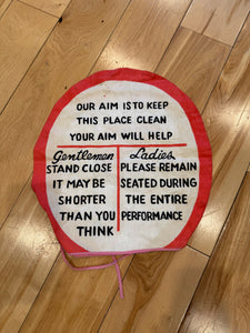 Vintage 50s Novelty Toilet Seat Cover