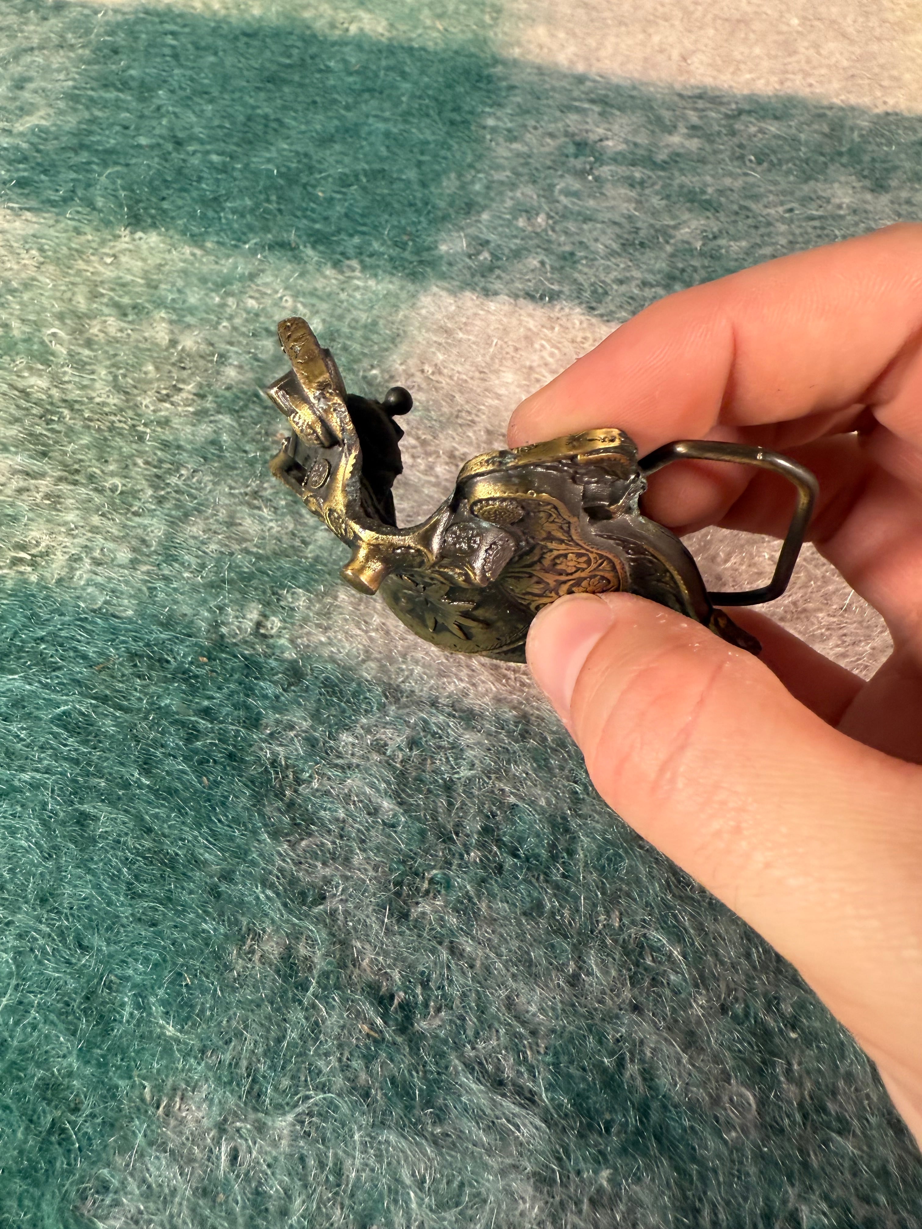 Vintage 3D Cowboy Saddle Belt Buckle