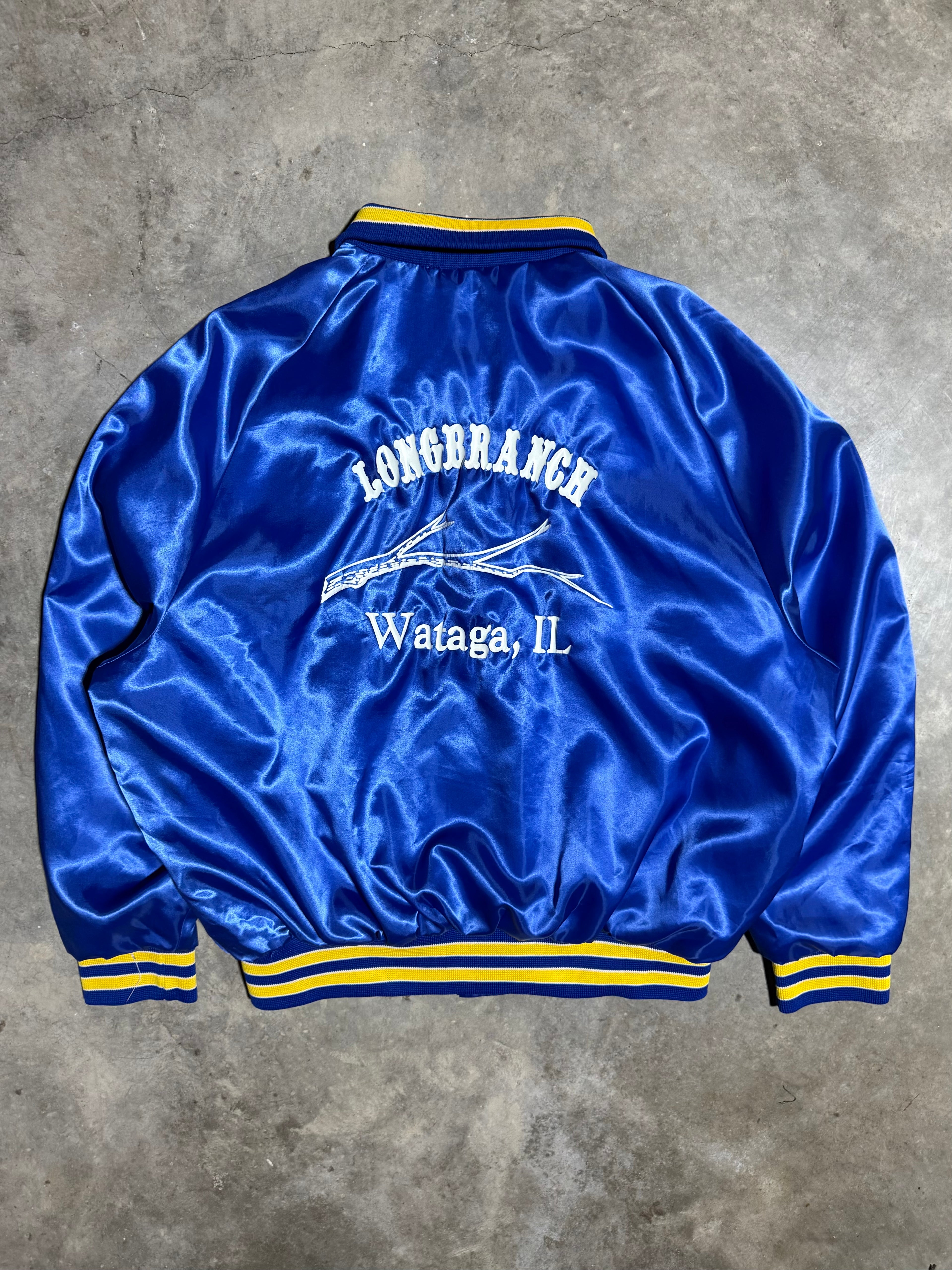 Vintage 80s Longbranch Satin Jacket (XL)