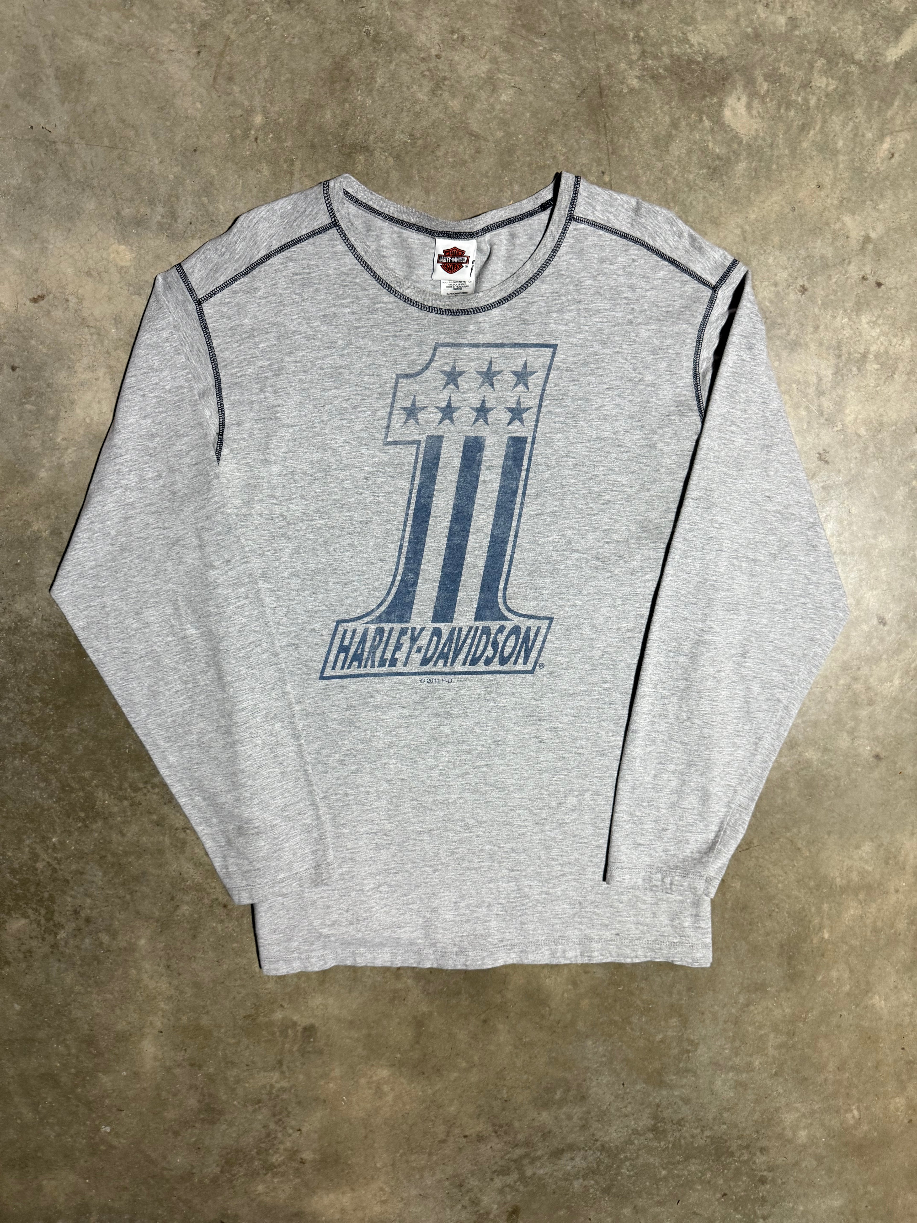 Harley Davidson #1 Grey Longsleeve (XL)