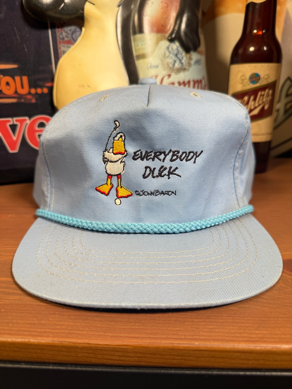 Vintage Everybody Duck Golf Leather Strap Hat