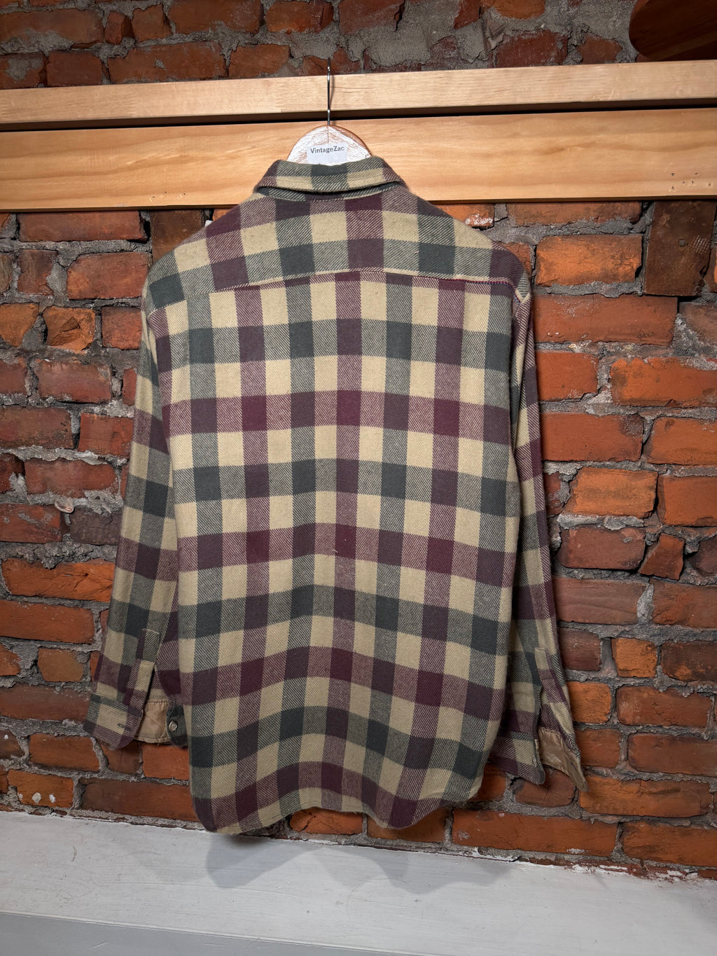 Vintage Current Seen Tan Flannel Shirt (L)