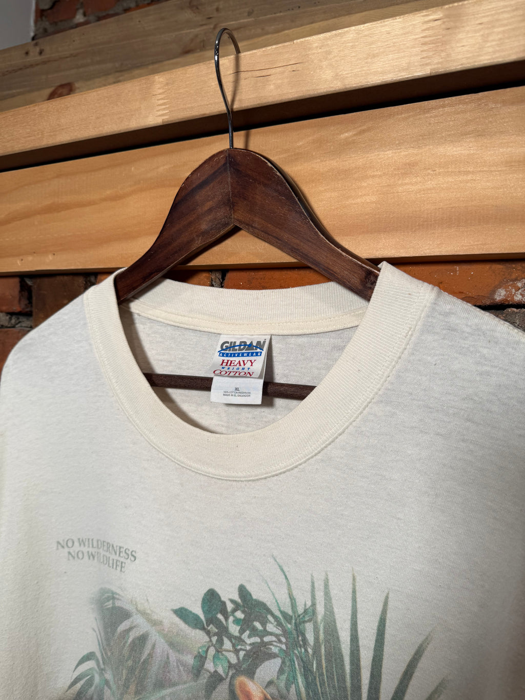 Vintage Late 90s No Wilderness No Wildlife T-Shirt (XL)
