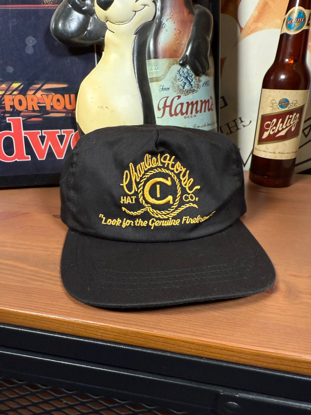 Vintage Charlie Horse Hat Co. Leather Strap Hat