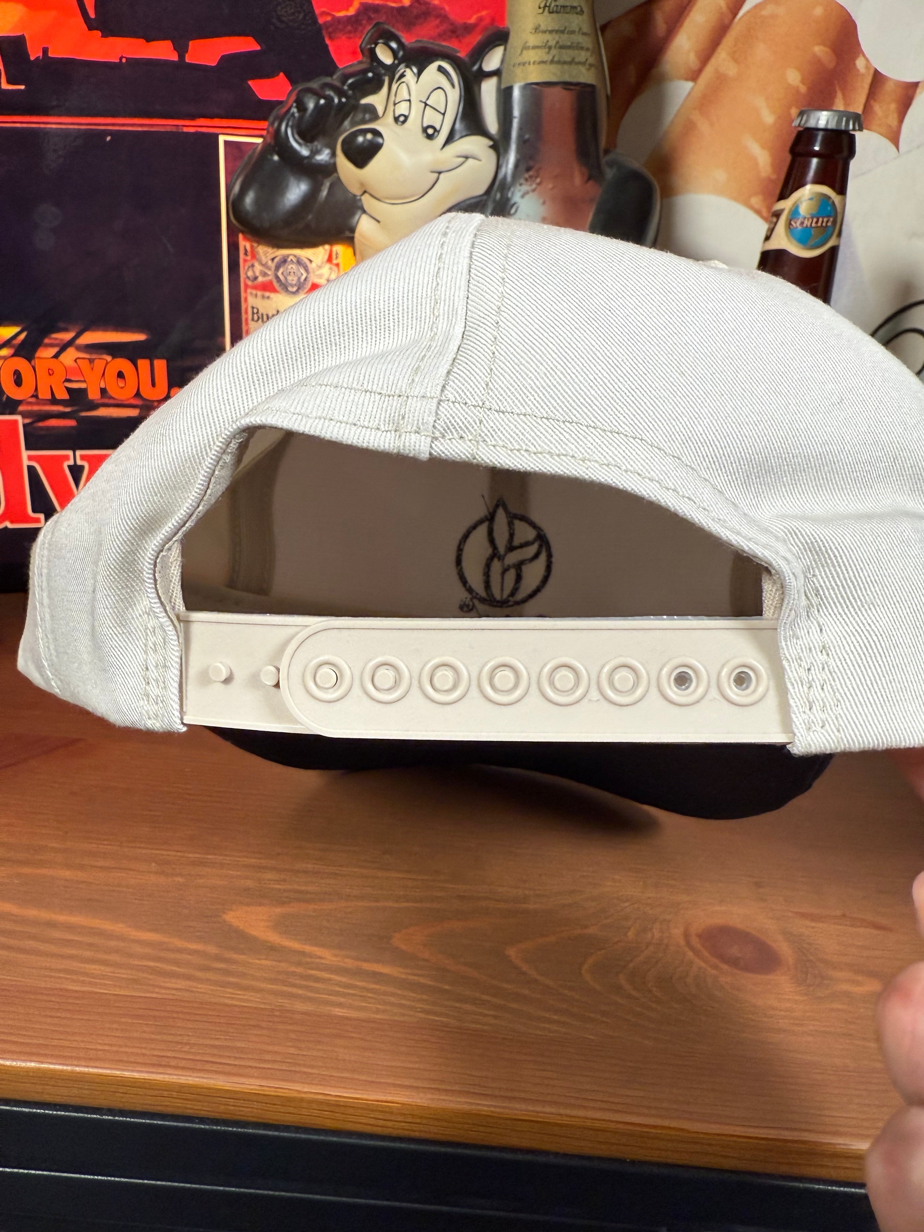 Vintage Golden Harvest Seed Black and White Snapback Hat