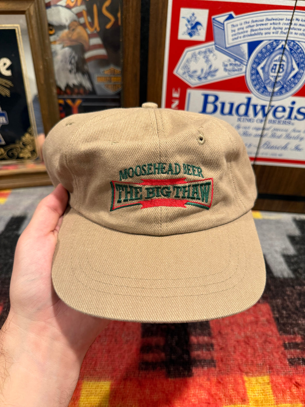 Vintage Moosehead Beer The Big Thaw Strapback Hat