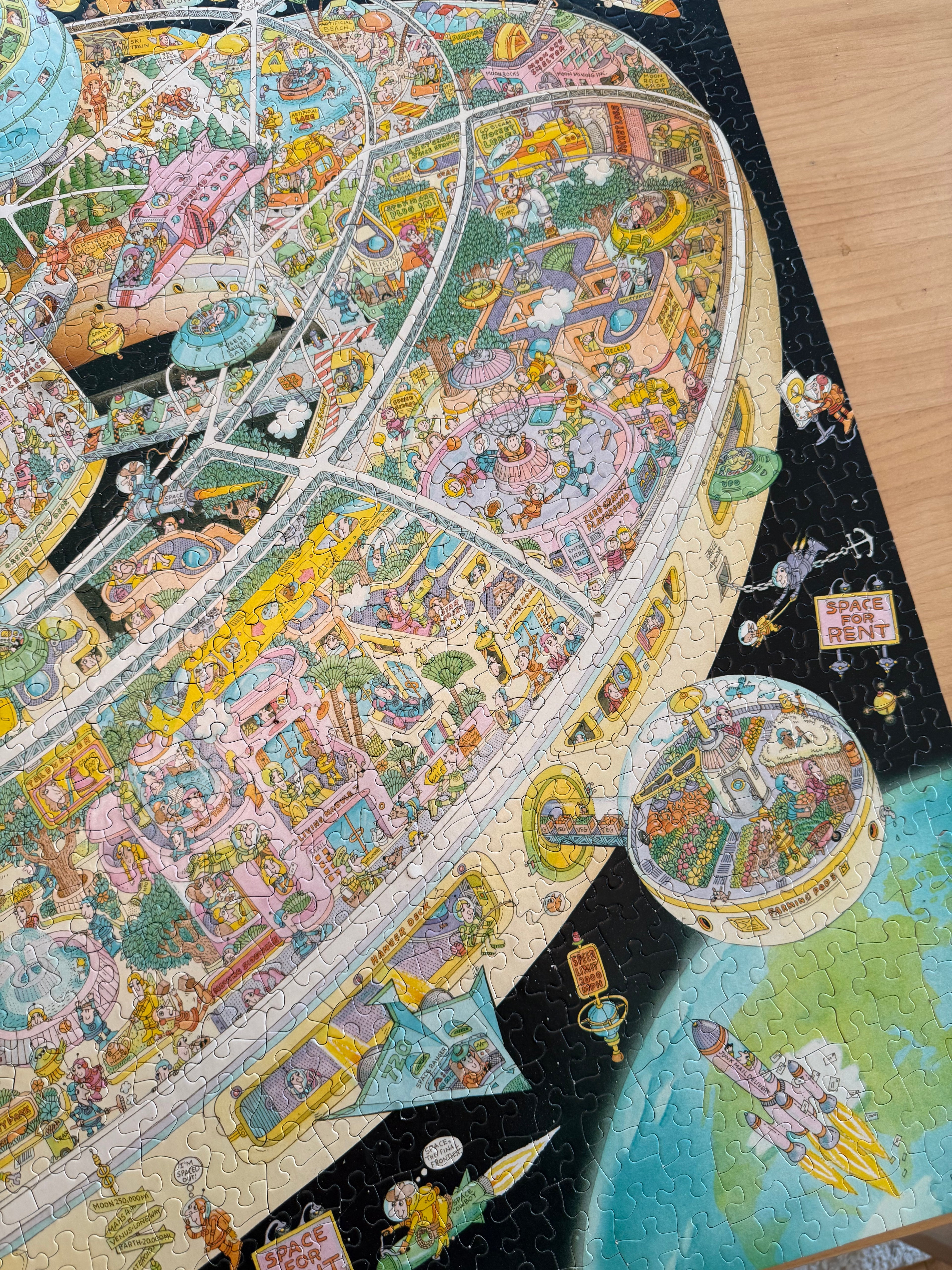 Vintage Space Station 1500 Piece Puzzle (All Pieces)