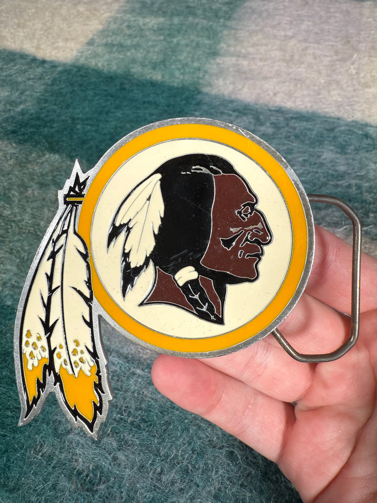Vintage 2000s Washington Redskins Big Logo Belt Buckle