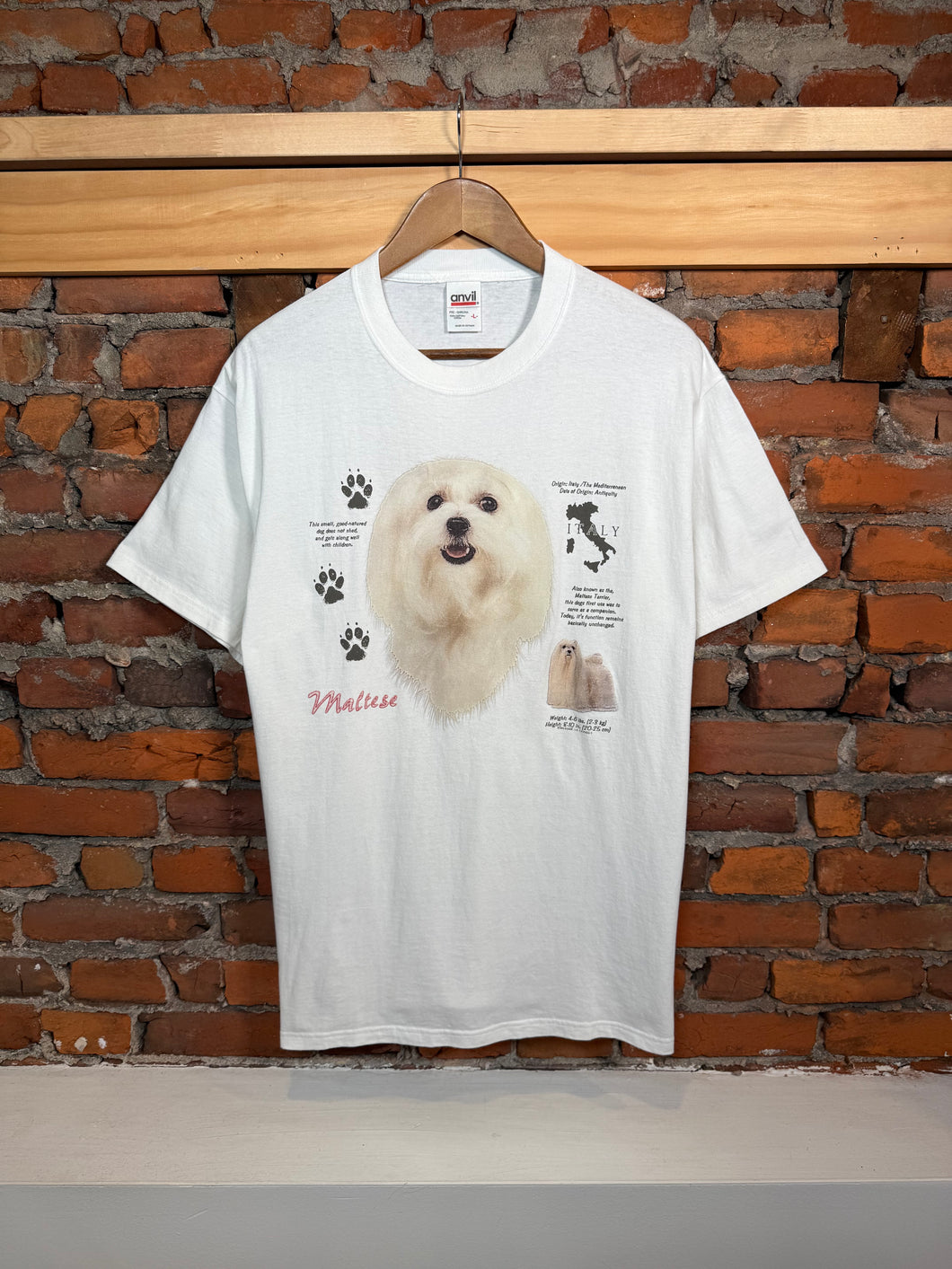 Vintage Maltese Dog Shirt (L)