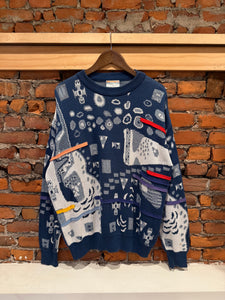 Vintage Far Horizons Textured Knit Sweater (XL)