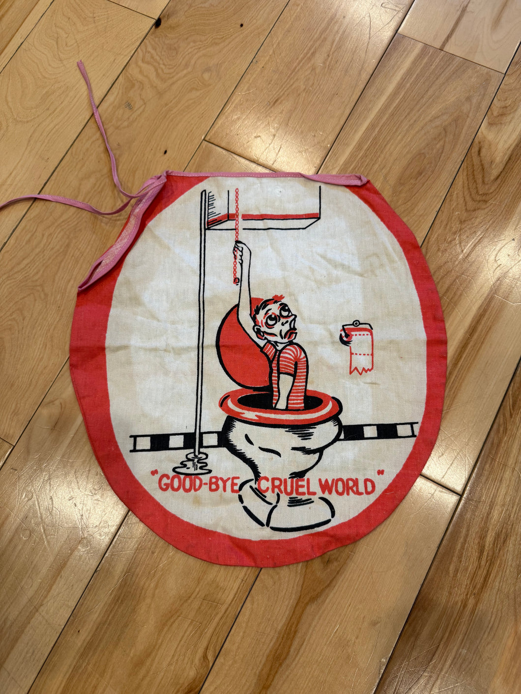 Vintage 50s Novelty Toilet Seat Cover