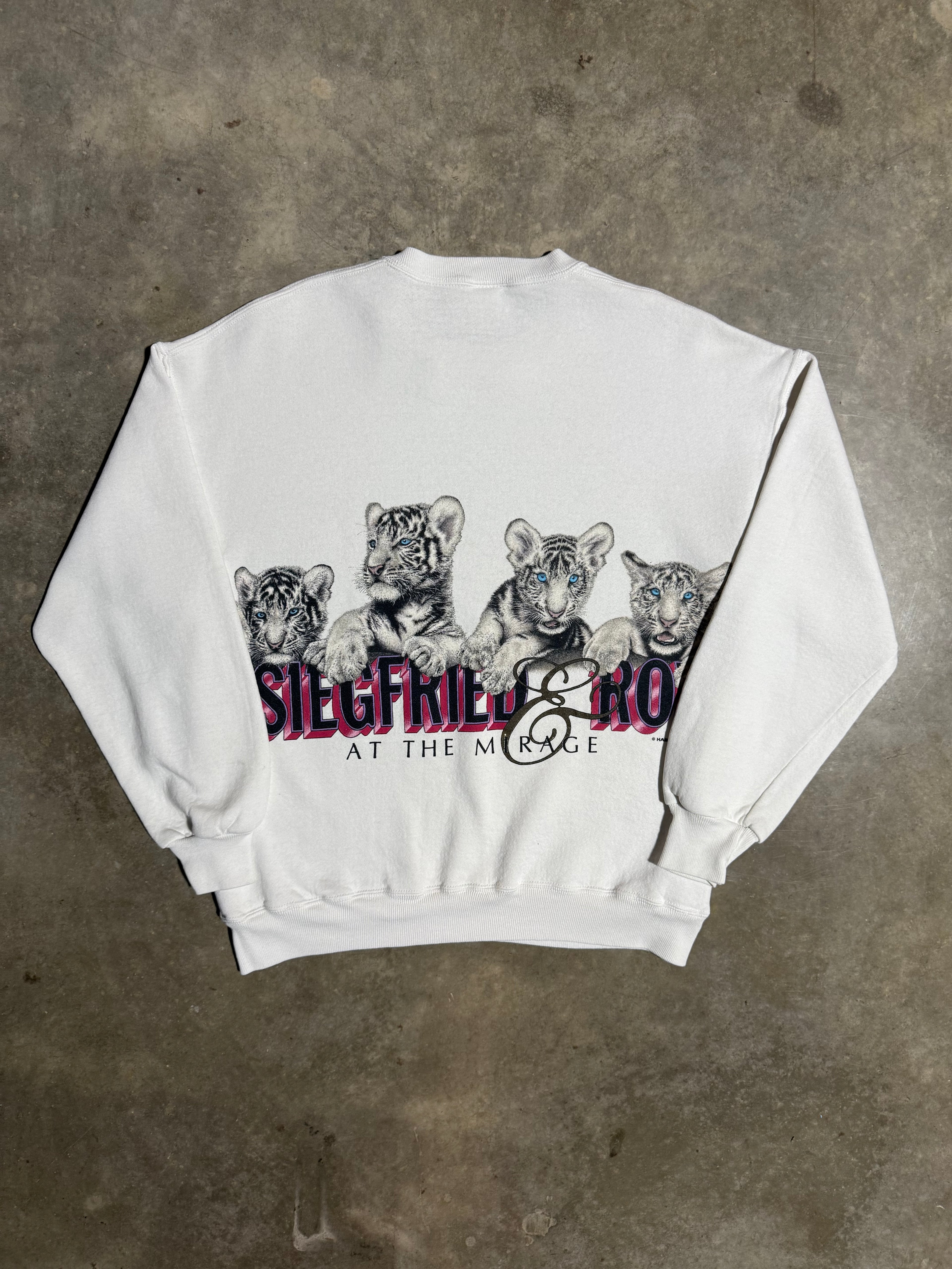 Vintage Siegfried and Roy Double Sided Tiger Crewneck (XL)