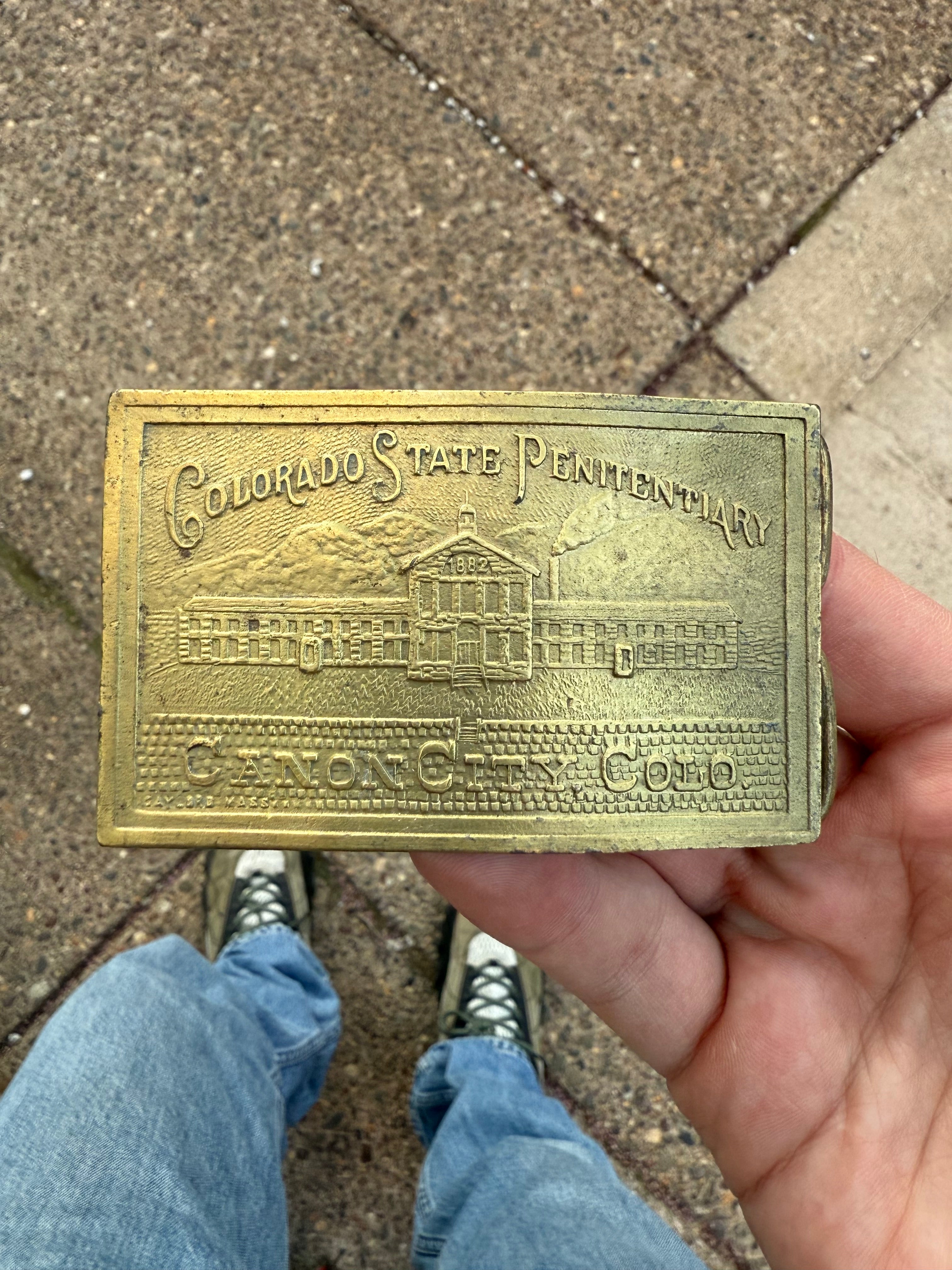 Vintage Colorado State Penitentiary Belt Buckle