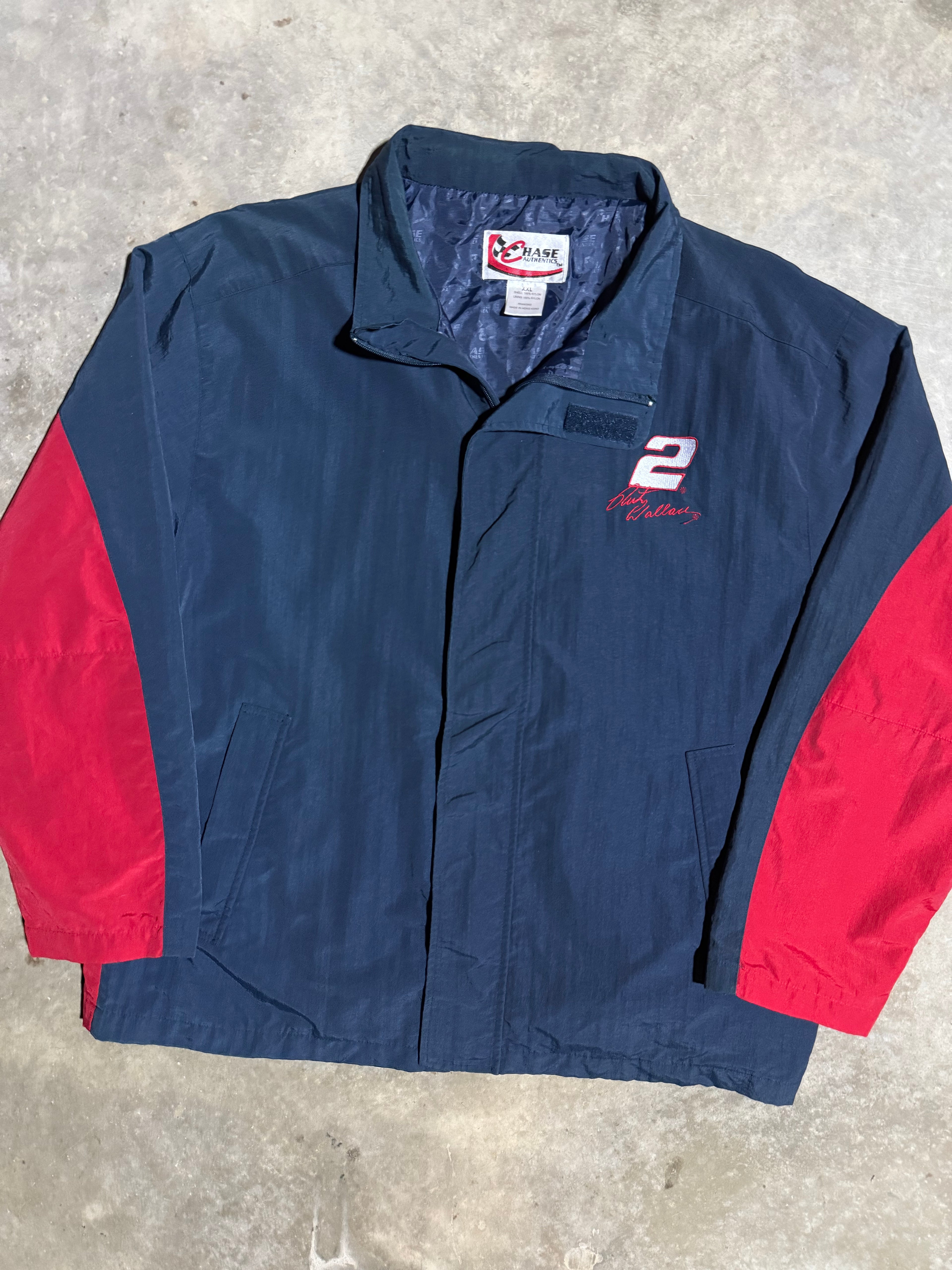 Vintage Miller Lite Racing Rusty Wallace Nascar Windbreaker (2XL)