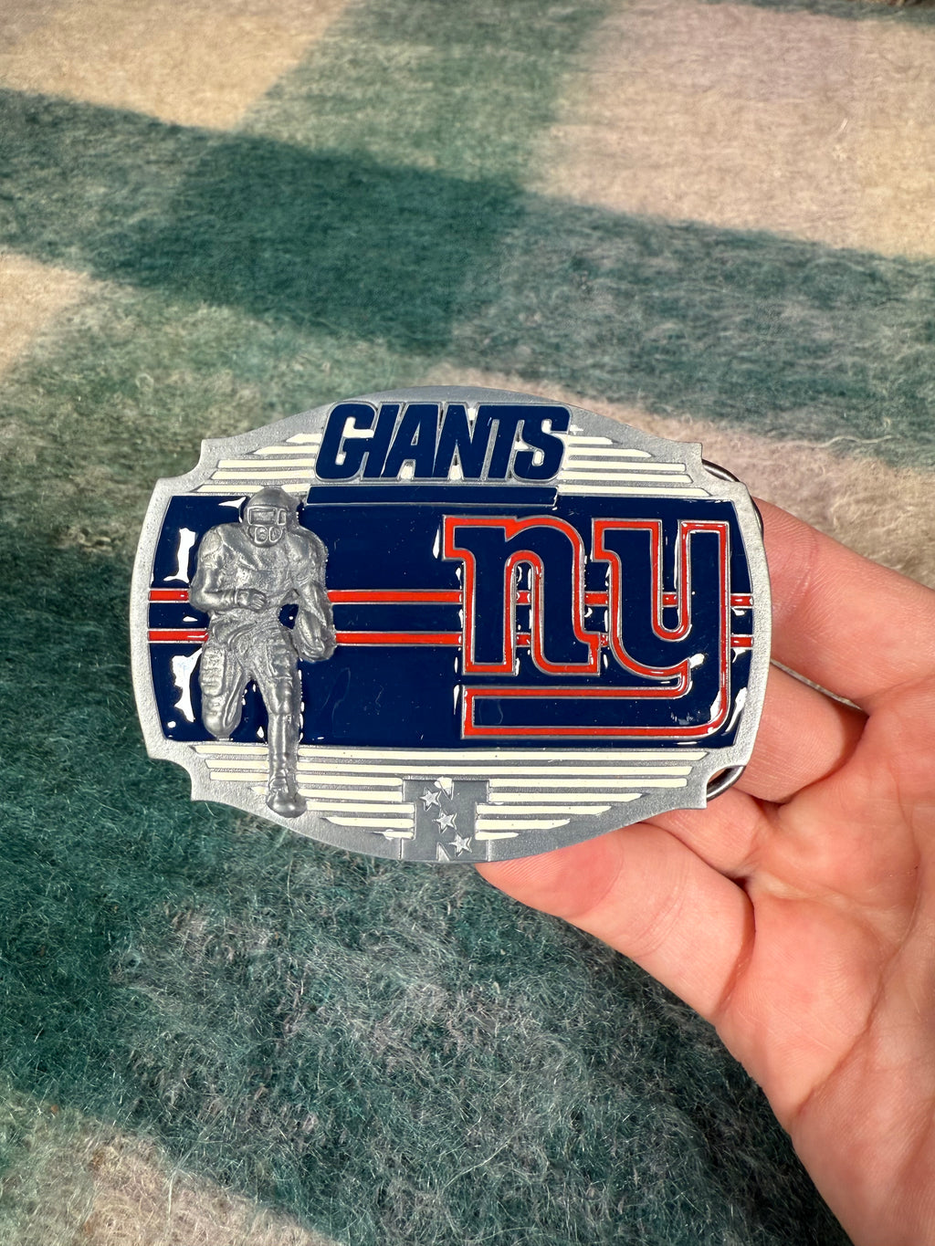 2000s New York Giants Football Player Belt Buckle