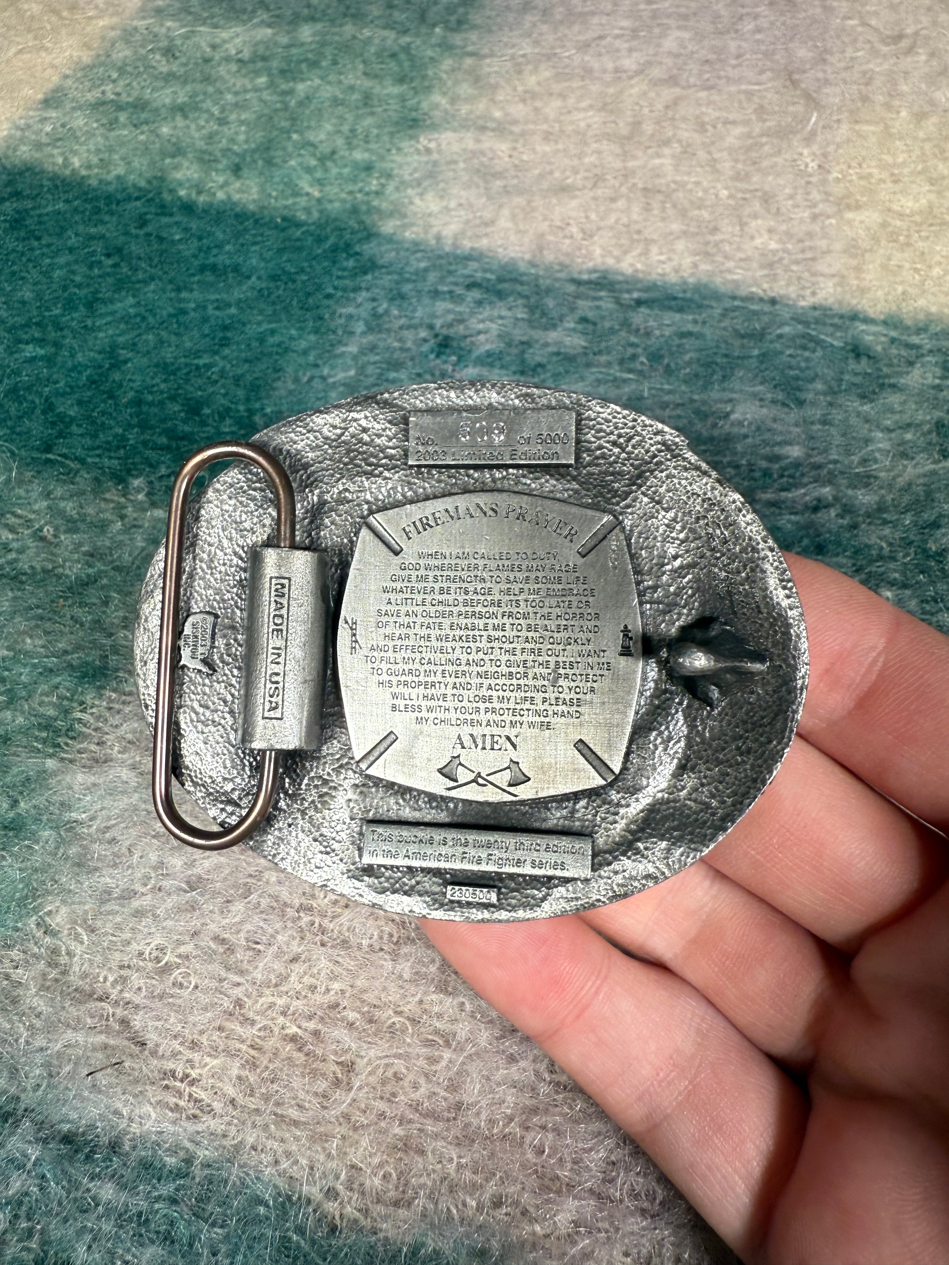 Vintage 2004 Firefighter Fire Belt Buckle