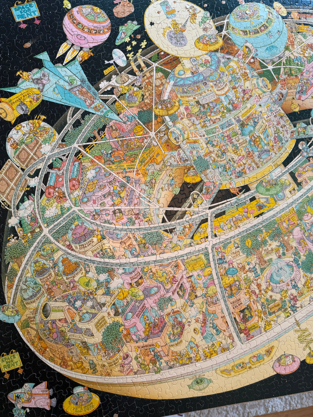 Vintage Space Station 1500 Piece Puzzle (All Pieces)