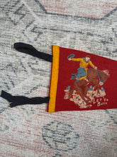 Load image into Gallery viewer, Vintage 50s/60s Let ‘Er Buck Nevada Cowboy Pennant (16.5inch)
