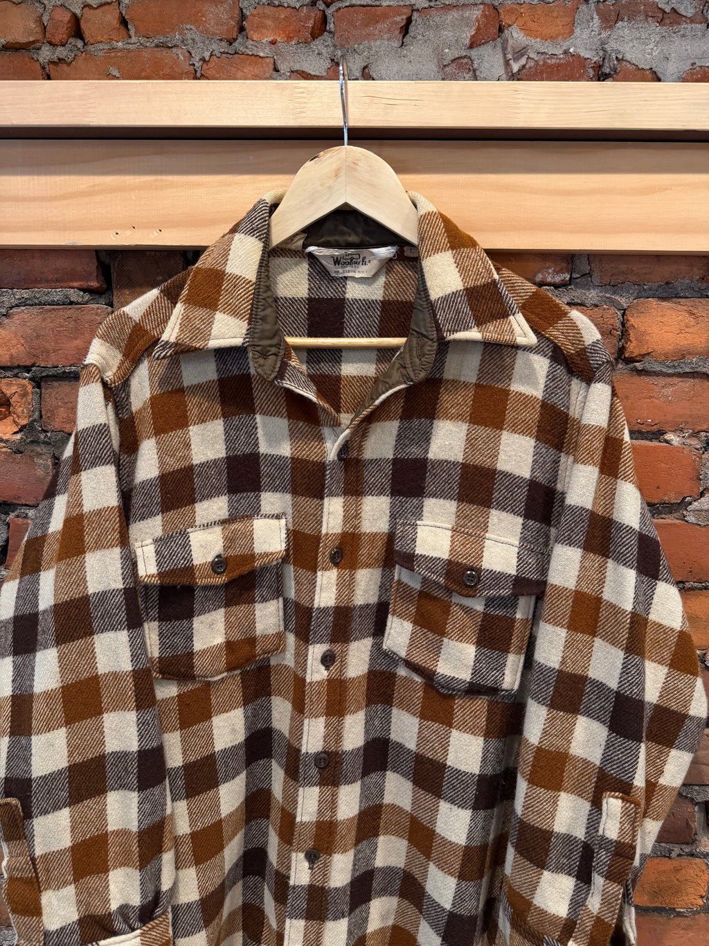 Vintage Woolrich Brown Flannel Shirt (L)