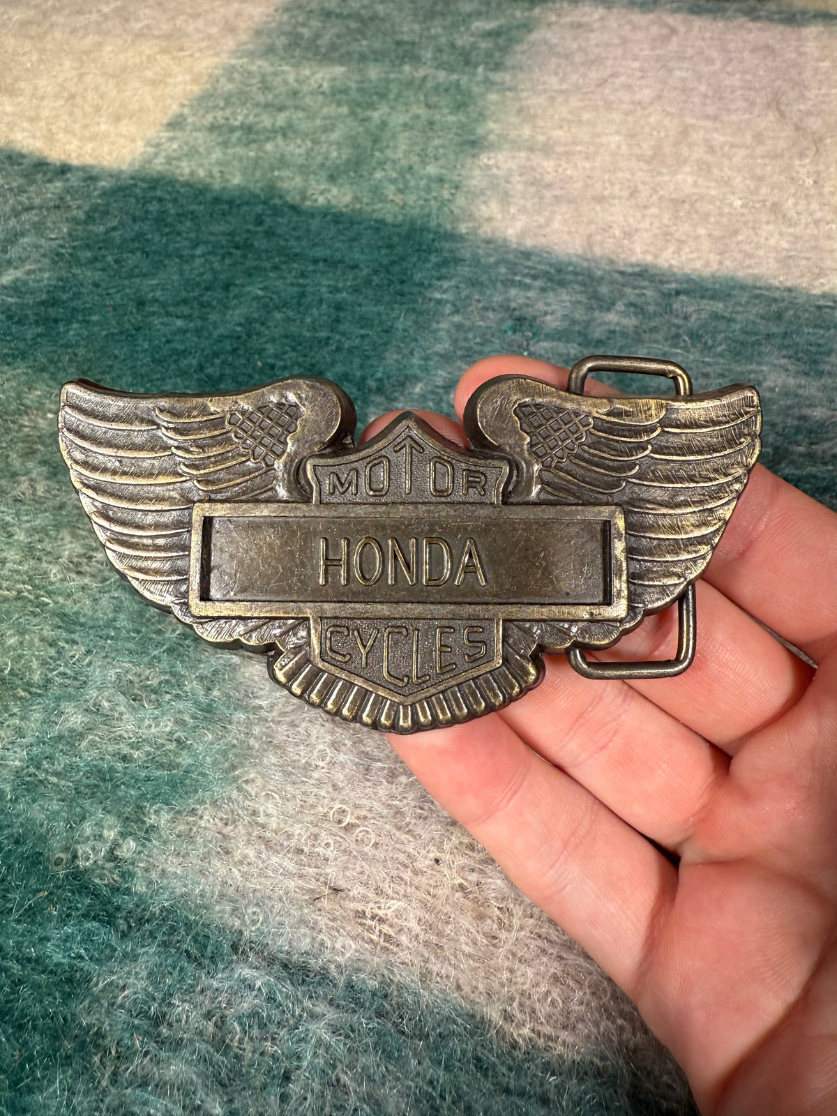 Vintage Honda Motorcycles Wing Belt Buckle