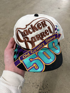 Vintage Cracker Barrel 500 Nascar Big Logo SnapBack Hat