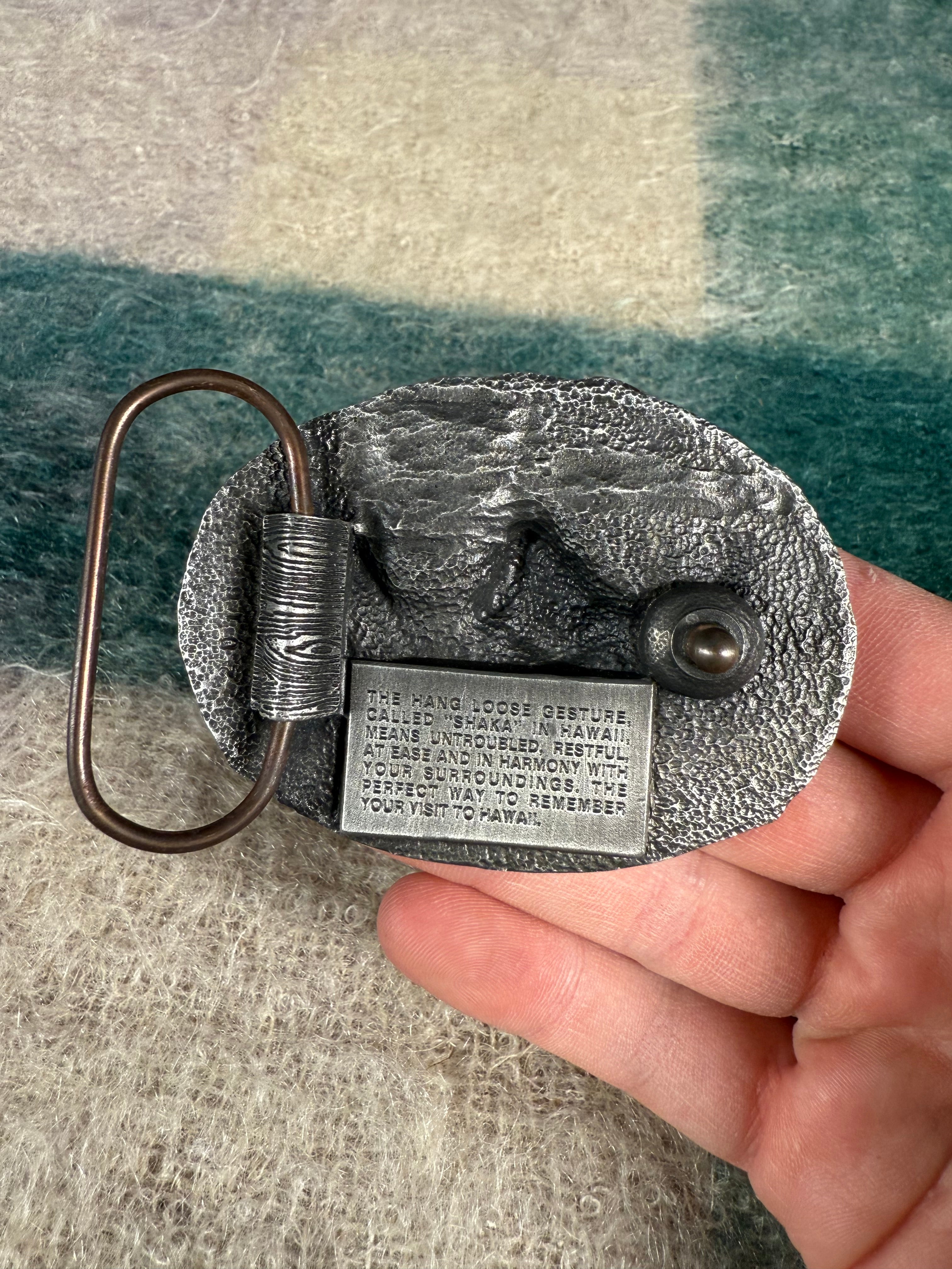 Vintage Hawaiian Hang Loose Belt Buckle